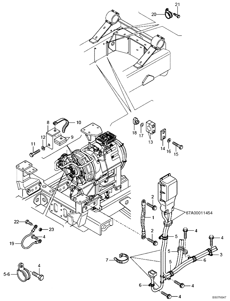 Схема запчастей Case 335B - (67A02021463[001]) - INSTALL, GROUND CIRCUIT (SIMPLE MUX P.I.N. HHD0335BN8PG58100 AND AFTER) (87746035) (13) - Electrical System / Decals