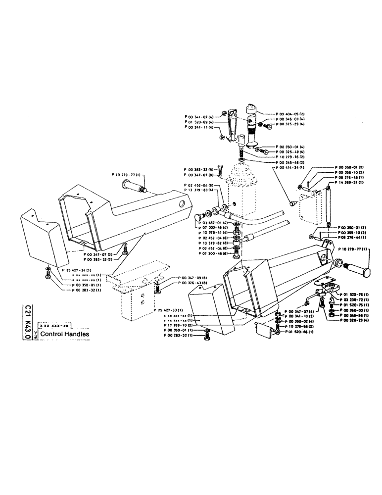 Схема запчастей Case 220CKS - (33) - CONTROL HANDLES (07) - HYDRAULIC SYSTEM