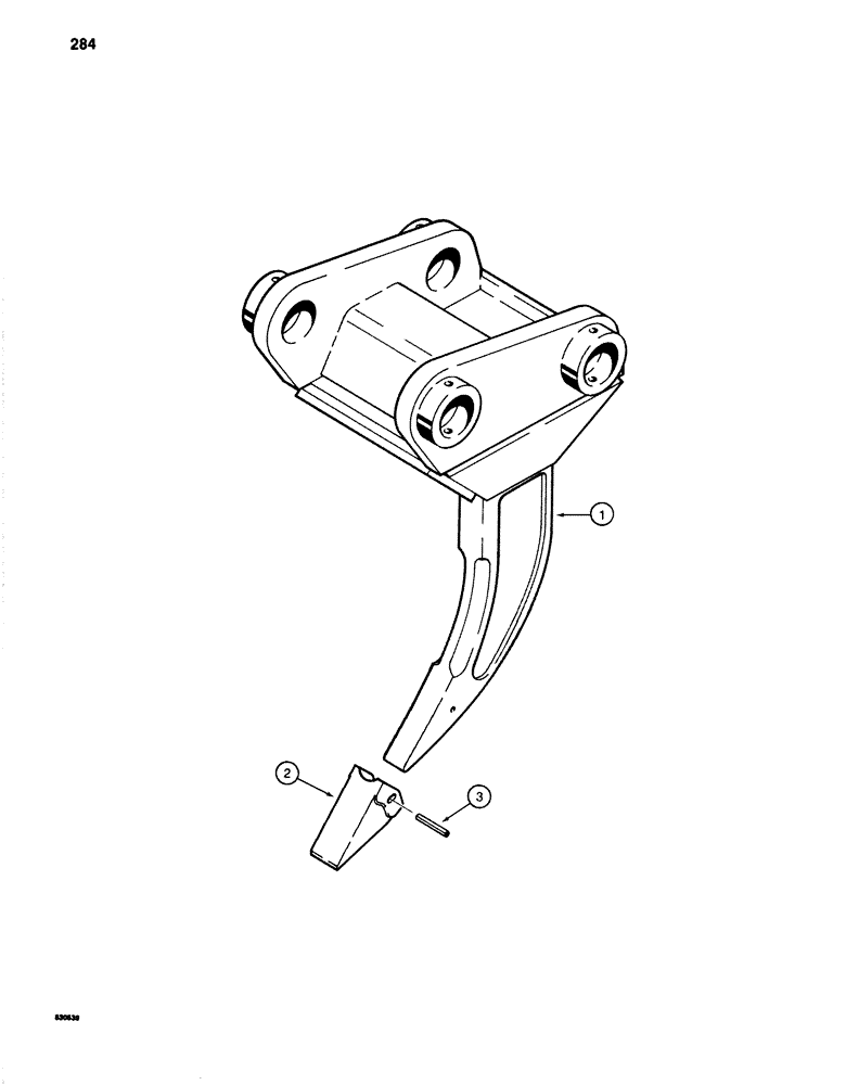 Схема запчастей Case 1280 - (284) - RIPPER TOOTH (05) - UPPERSTRUCTURE CHASSIS