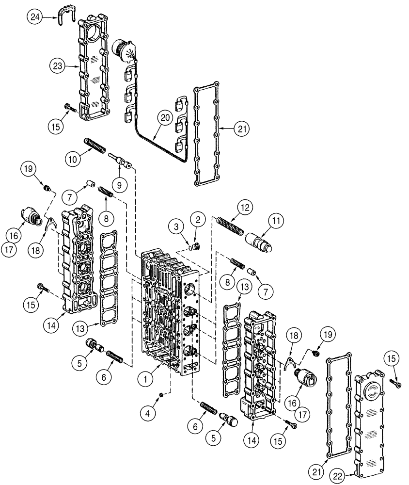 Схема запчастей Case 521D - (06-17) - TRANSMISSION - VALVE, CONTROL (06) - POWER TRAIN