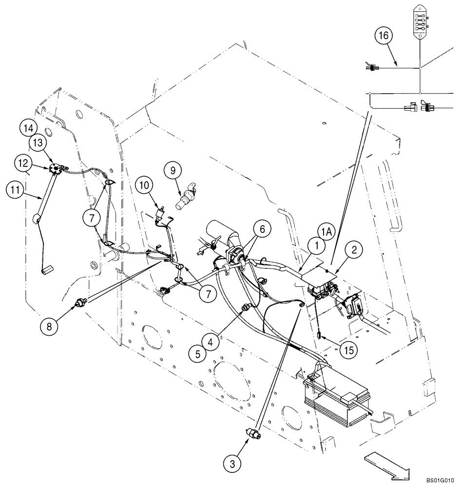 Схема запчастей Case 60XT - (04-06) - HARNESS - CHASSIS, MAIN (04) - ELECTRICAL SYSTEMS