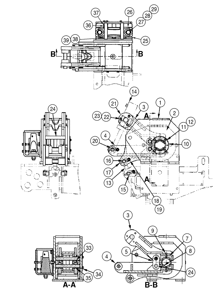 Схема запчастей Case 6030 - (09-12) - WRENCH, POWER, ROTATE, JAW CLAMP (09) - CHASSIS/ATTACHMENTS