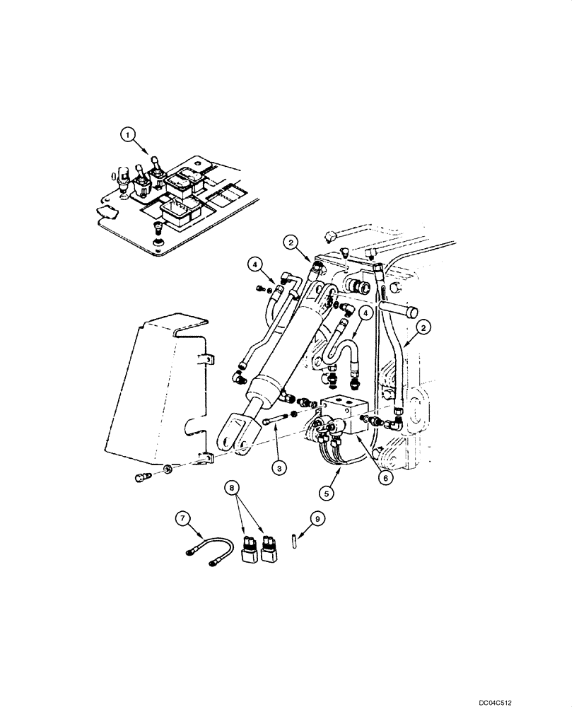 Схема запчастей Case 845 - (08.15[00]) - BLADE HYDRAULIC CIRCUIT - FLOAT CONTROL (08) - HYDRAULICS