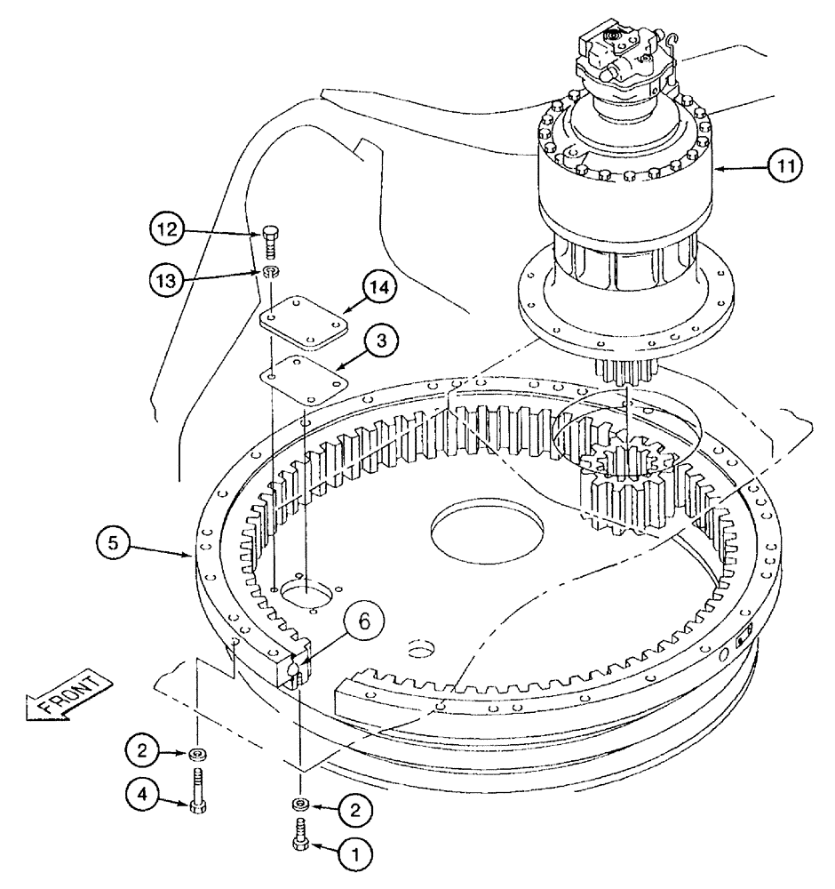 Схема запчастей Case 9050B - (9-004) - TURNTABLE BEARING, TIMBER KING MODELS (09) - CHASSIS/ATTACHMENTS