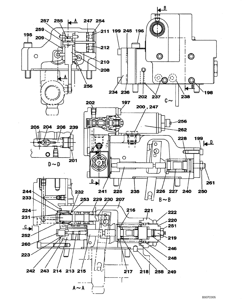 Схема запчастей Case CX210BNLC - (08-91) - KRJ17130 PUMP ASSY, HYDRAULIC - REGULATOR (08) - HYDRAULICS