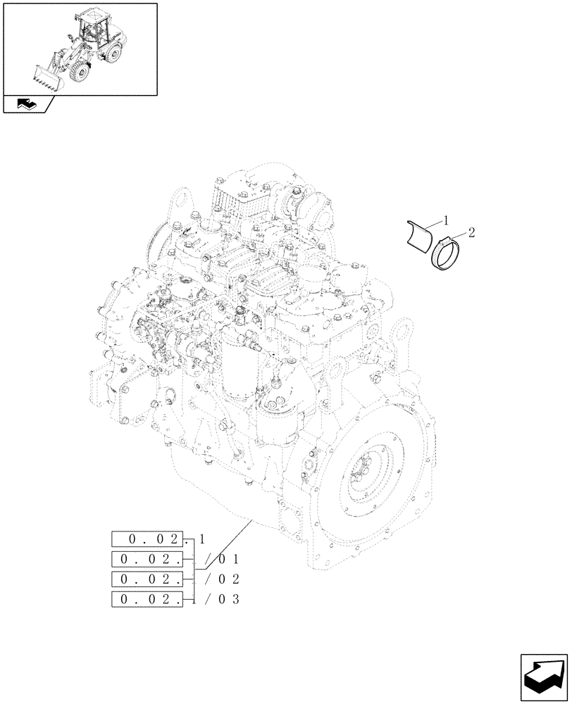 Схема запчастей Case 221E - (621[02]) - STARTER MOTOR PROTECTION - NA - (18) - VARIATIONS