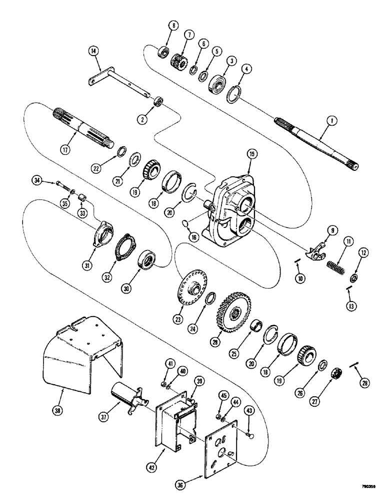 Схема запчастей Case 350 - (392) - PTO ASSEMBLY (05) - UPPERSTRUCTURE CHASSIS