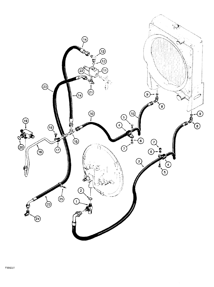 Схема запчастей Case 550G - (6-30) - CRAWLER HYDRAULIC CIRCUIT, COOLING SYSTEM (07) - HYDRAULIC SYSTEM