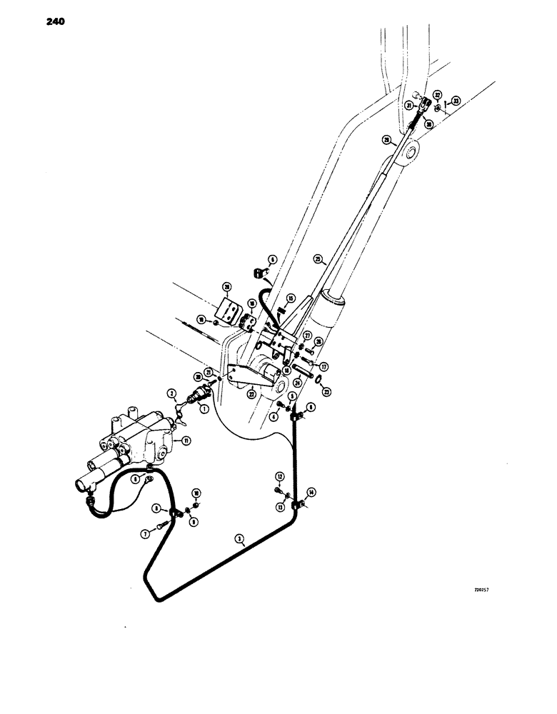 Схема запчастей Case 450 - (240) - LOADER RETURN TO DIG PARTS, USED TRACTOR SN. 3048572 THRU 3056521 (05) - UPPERSTRUCTURE CHASSIS