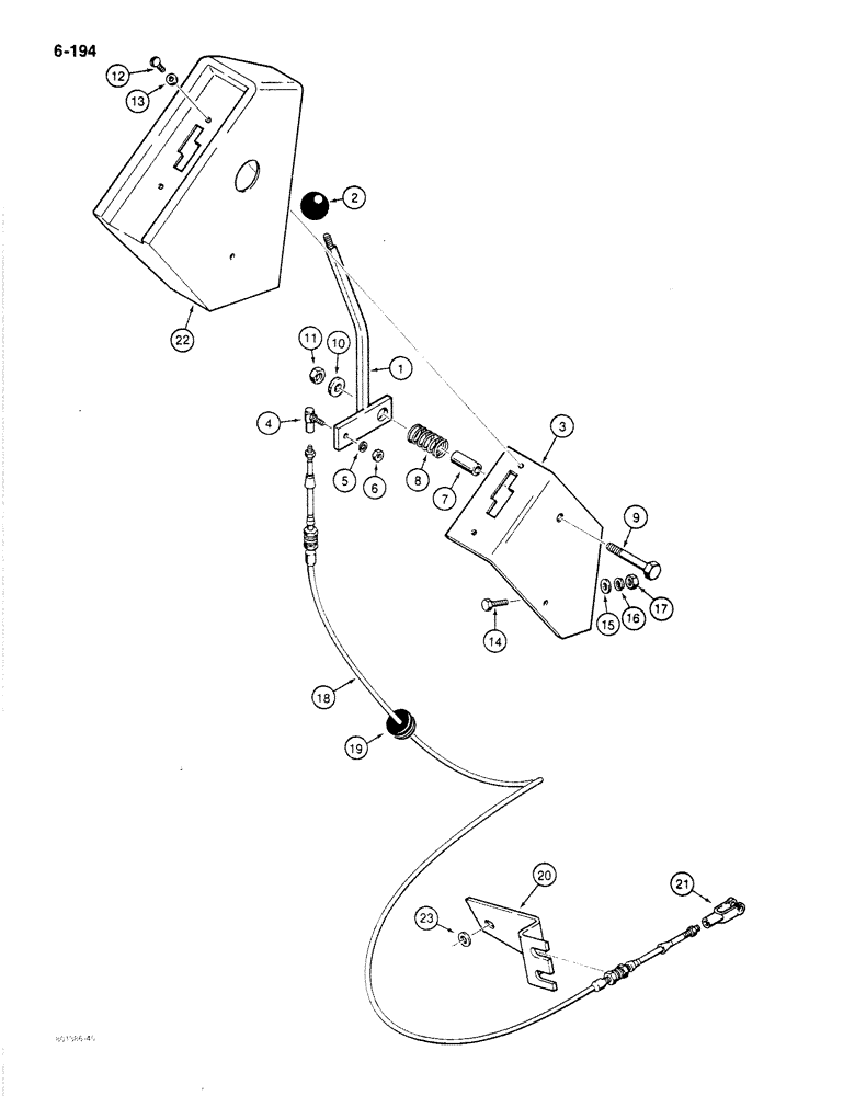 Схема запчастей Case 780C - (6-194) - TRANSMISSION RANGE CONTROL (06) - POWER TRAIN