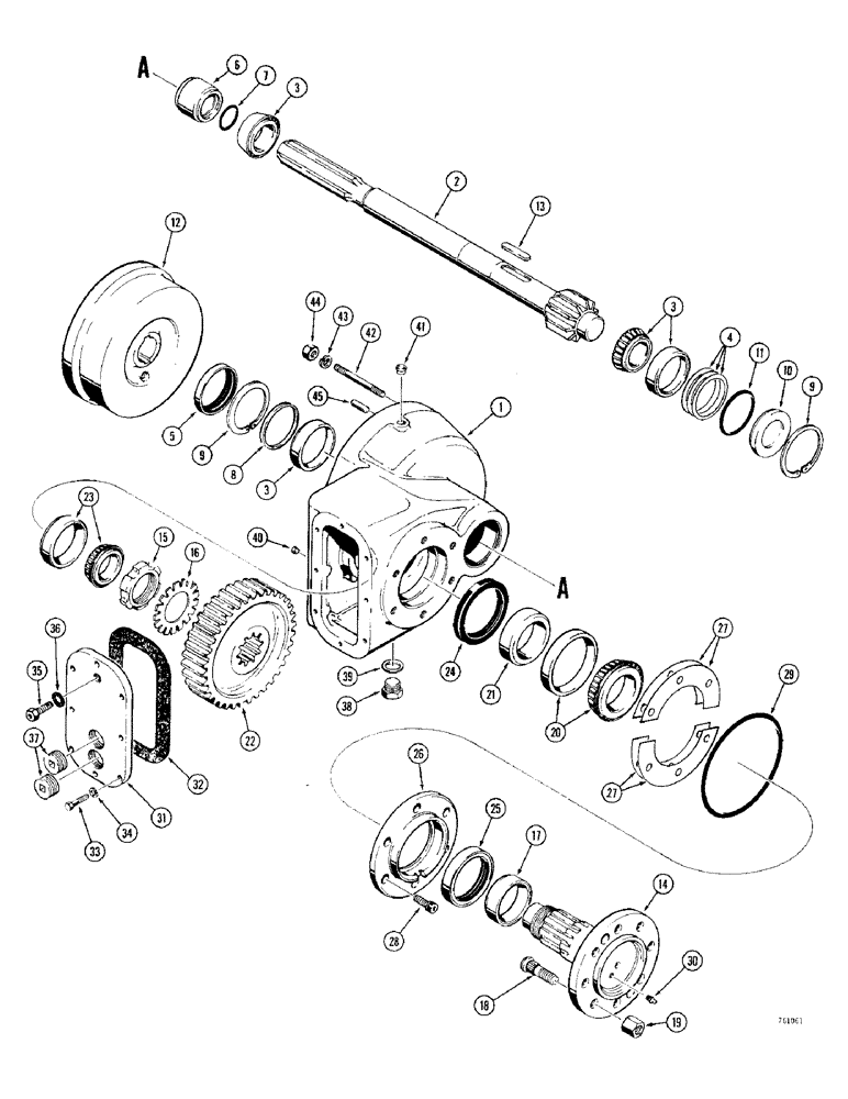 Схема запчастей Case 380CK - (098) - REAR AXLE AND FINAL DRIVE (06) - POWER TRAIN