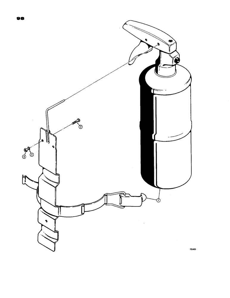 Схема запчастей Case 584 - (98) - FIRE EXTINGUISHER (88) - ACCESSORIES