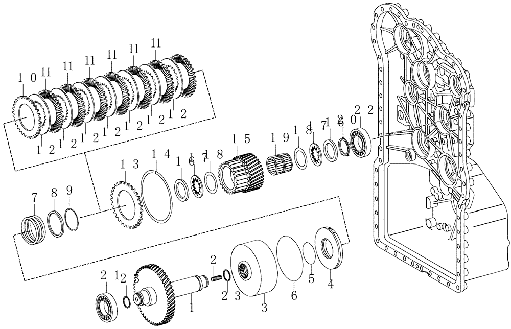 Схема запчастей Case 325 - (1.211/1[10]) - TRANSMISSION - COMPONENTS (03) - Converter / Transmission