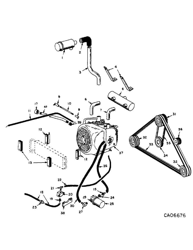 Схема запчастей Case 4125 - (12-12) - POWER, ENGINE & MOUNTING (04) - Drive Train