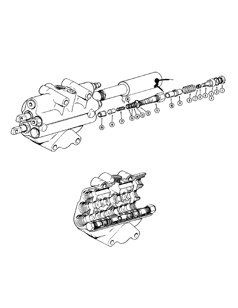 Схема запчастей Case 680CK - (218) - LOADER CONTROL VALVE, SECONDARY RELIEF VALVE (35) - HYDRAULIC SYSTEMS