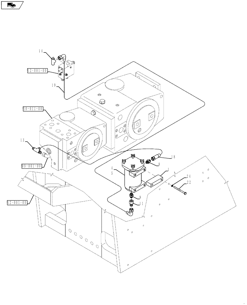 Схема запчастей Case SV223 - (10-024-00[01]) - OIL FILTER (07) - HYDRAULIC SYSTEM