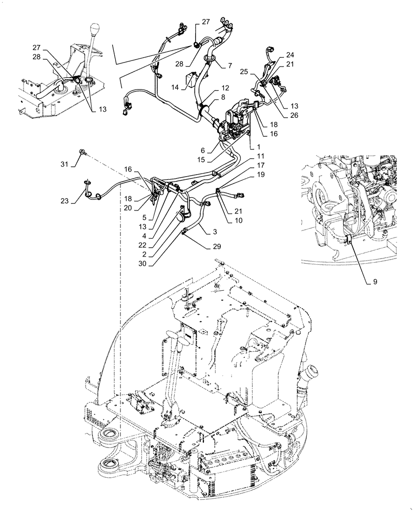 Схема запчастей Case CX36B - (01-098[01]) - ELEC ASSY, UPPER (ANGLE DOZER) (55) - ELECTRICAL SYSTEMS