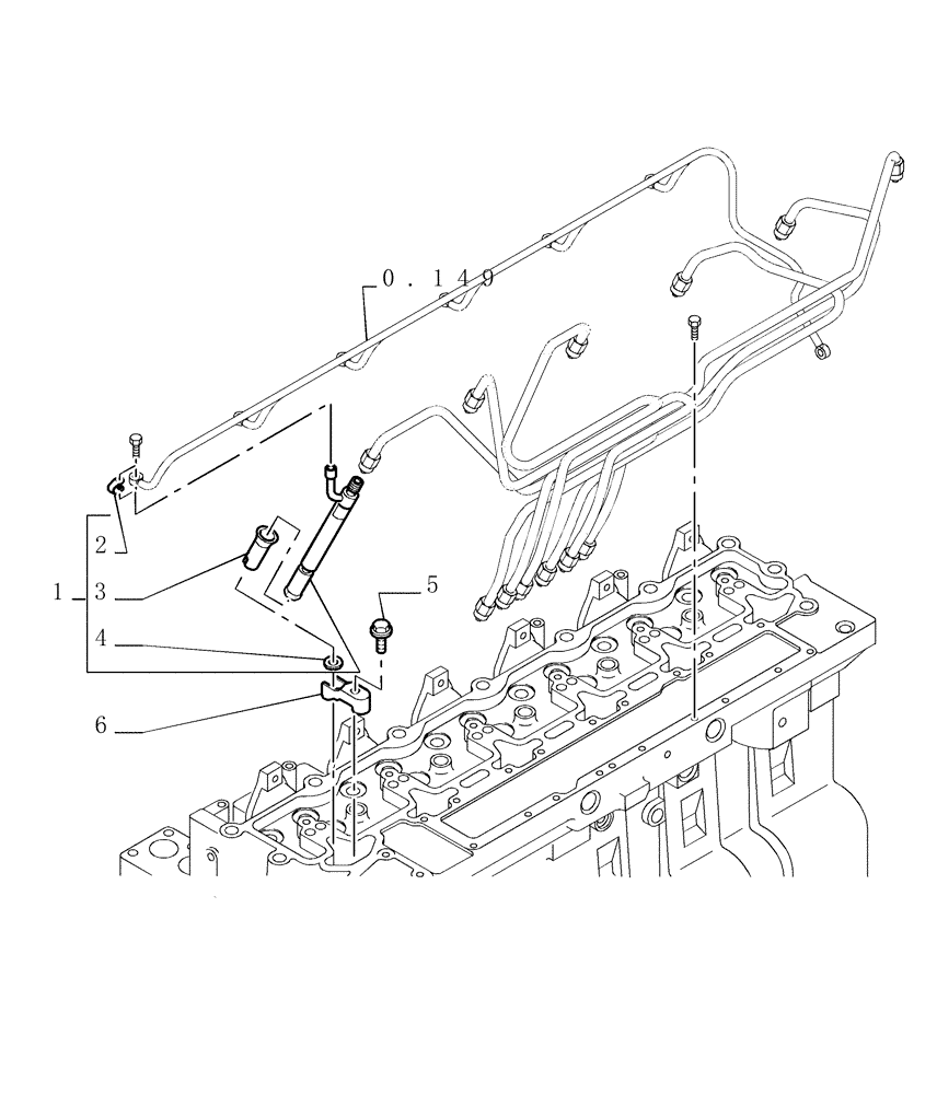 Схема запчастей Case 1850K LT - (0.140[03]) - INJECTION PUMP (01) - ENGINE