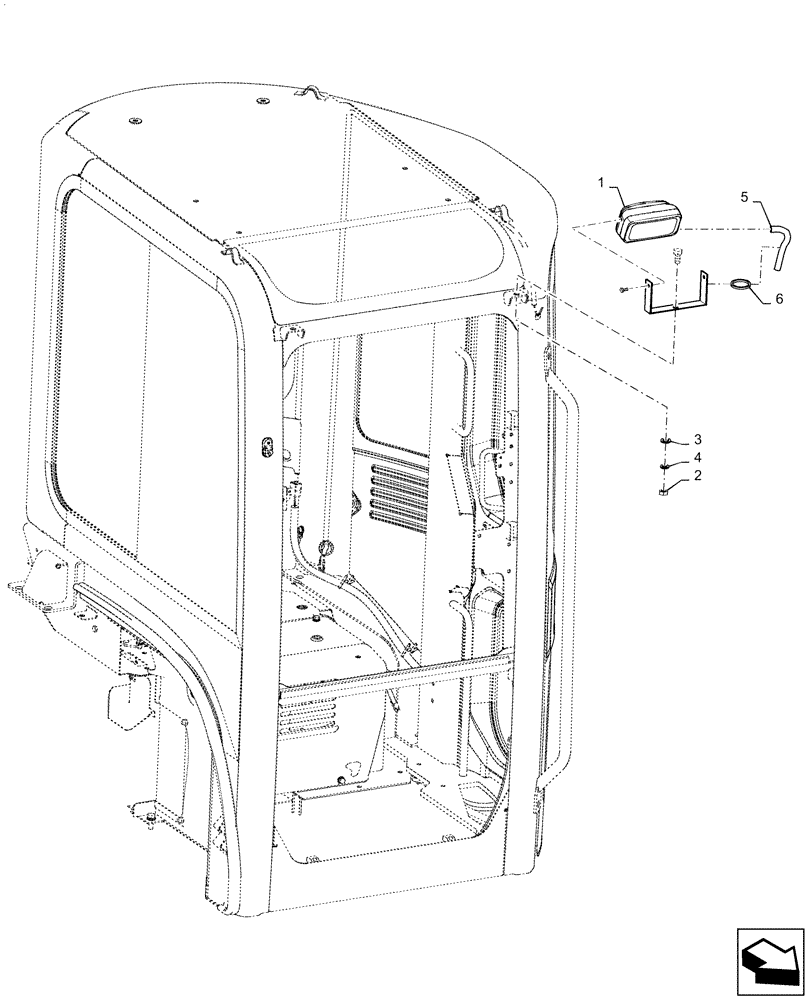 Схема запчастей Case CX36B - (01-081[01]) - LIGHT INSTALL (CAB) (55) - ELECTRICAL SYSTEMS