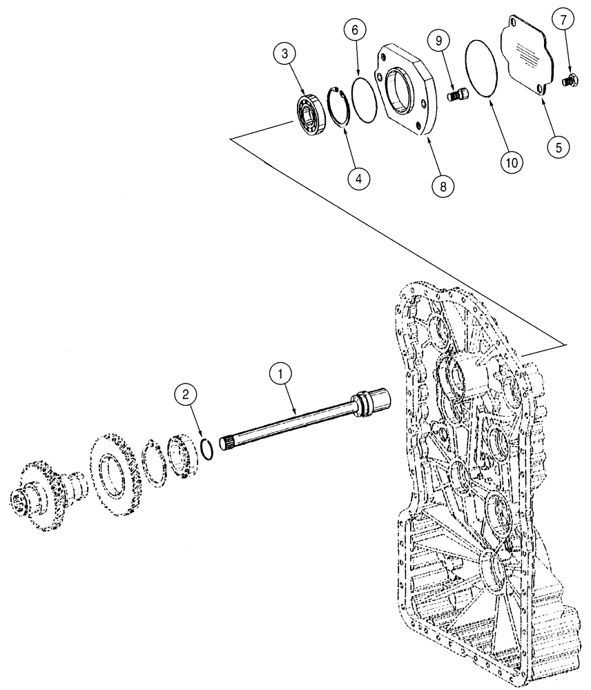 Схема запчастей Case 521D - (06-15) - TRANSMISSION - POWER TAKE OFF (06) - POWER TRAIN