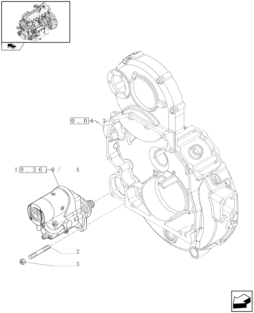 Схема запчастей Case F2CE9684C E013 - (0.36.0) - STARTER MOTOR (99457805) 