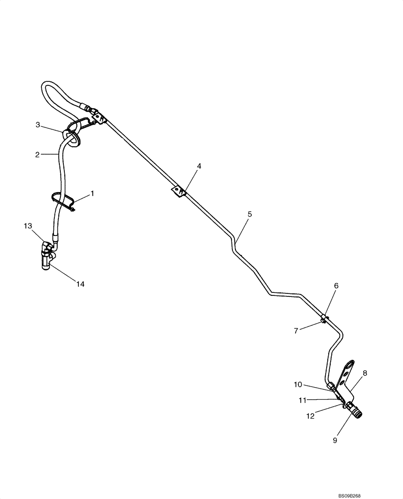 Схема запчастей Case 420CT - (08-03B) - HYDRAULICS - CASE DRAIN; HIGH FLOW (08) - HYDRAULICS