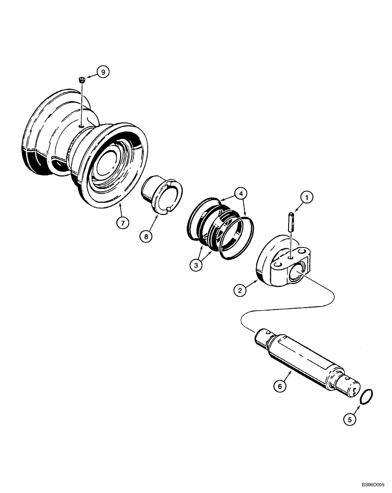 Схема запчастей Case 1150H_IND - (05-06) - TRACK ROLLER (11) - TRACKS/STEERING