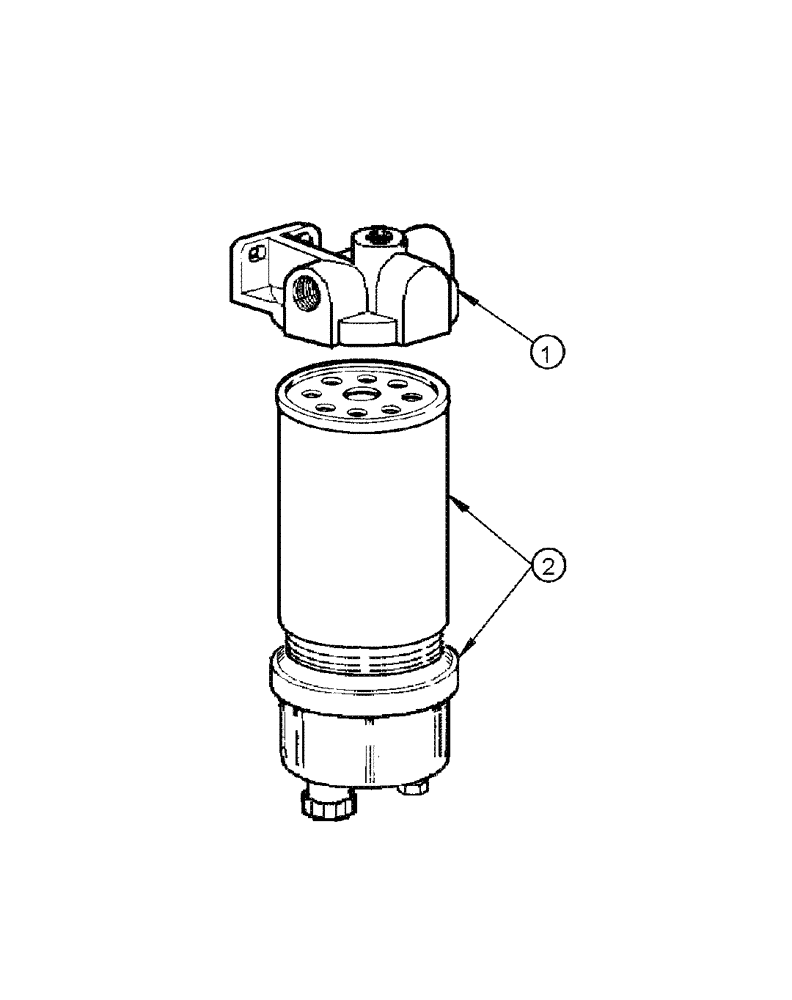 Схема запчастей Case 865 DHP - (3-010) - FUEL FILTER (03) - FUEL SYSTEM