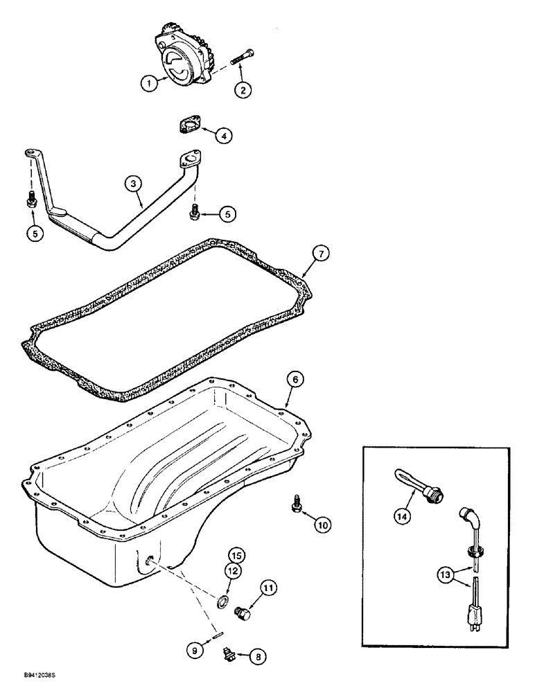 Схема запчастей Case 860 - (2-29A) - OIL PUMP AND OIL PAN, 4T-390 EMISSIONS CERTIFIED ENGINE (02) - ENGINE