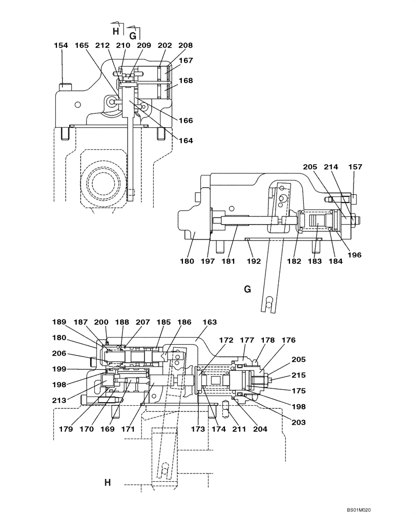 Схема запчастей Case CX800 - (08-60) - PUMP ASSY, HYDRAULIC - REGULATOR (08) - HYDRAULICS