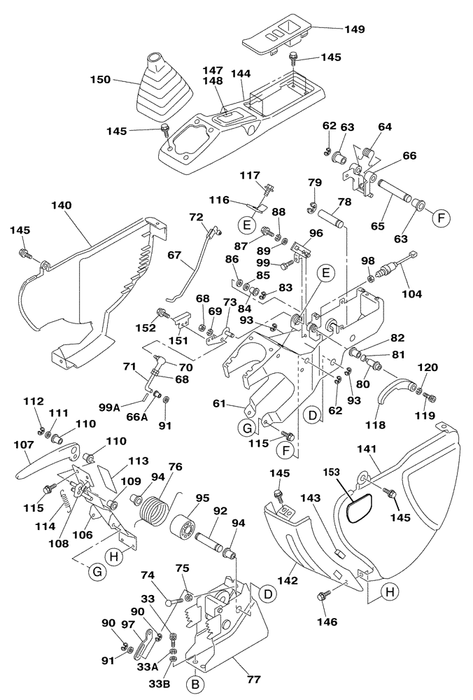 Схема запчастей Case CX350 - (09-051-00[01]) - HAND CONTROL ARM - LEFT (09) - CHASSIS