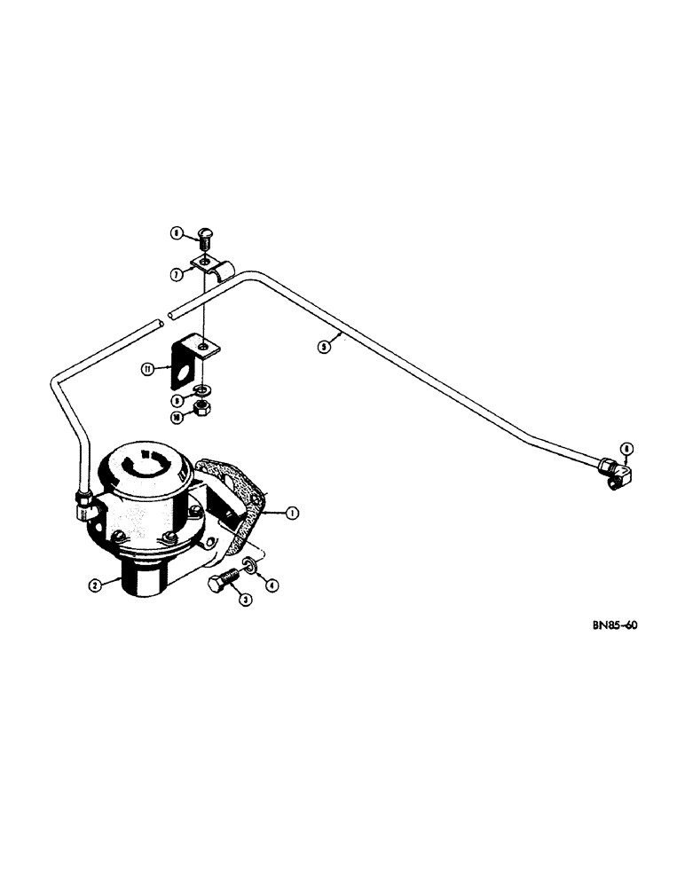 Схема запчастей Case 310D - (020[1]) - ENGINE FUEL PUMP (02) - FUEL SYSTEM