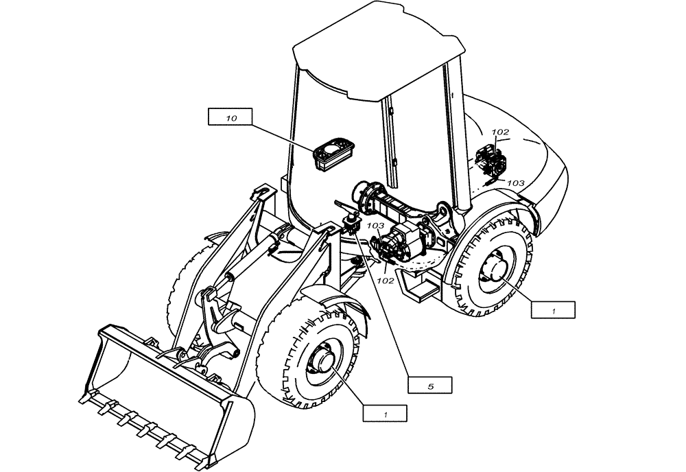 Схема запчастей Case 221D - (02.002[2988863002]) - AXLES ASSEMBLY SET SELF-LOCKING (SSD-20KM/H) (23) - FOUR WHEEL DRIVE SYSTEM