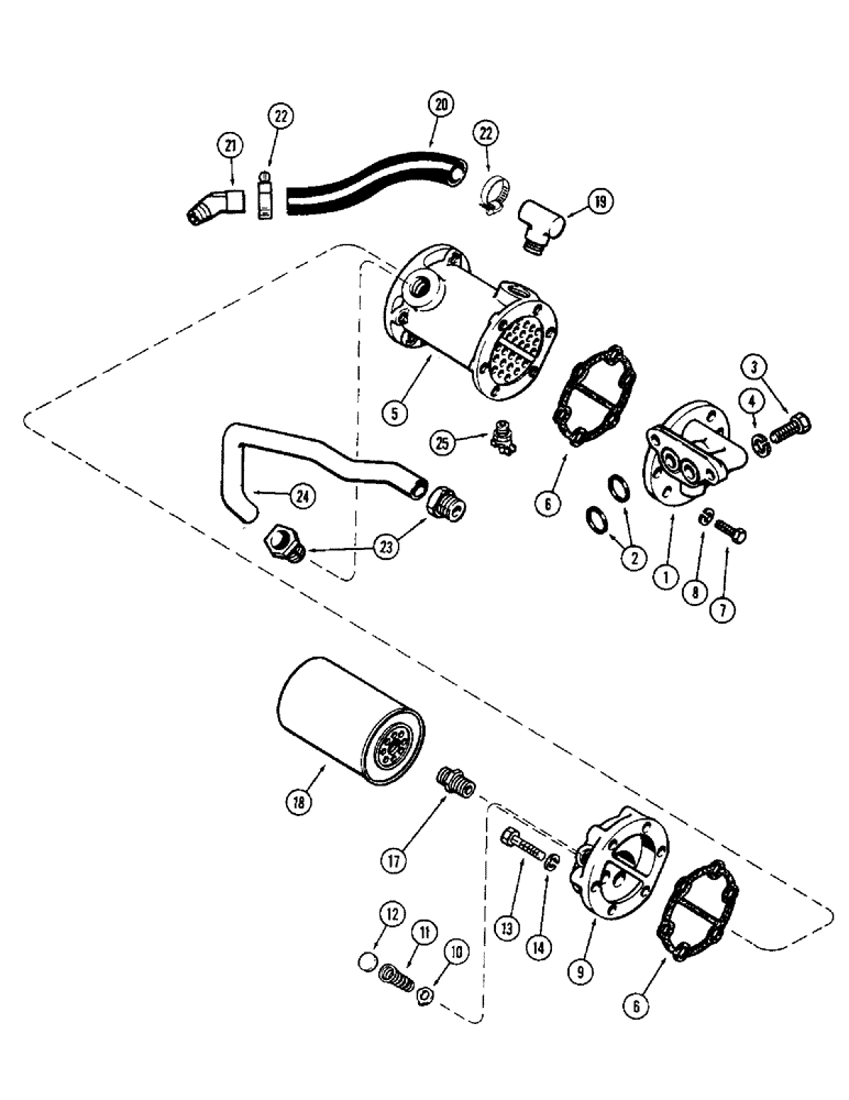 Схема запчастей Case 400C - (038) - OIL FILTER AND HEAT EXCHANGER, (336B) DIESEL ENGINE (02) - ENGINE