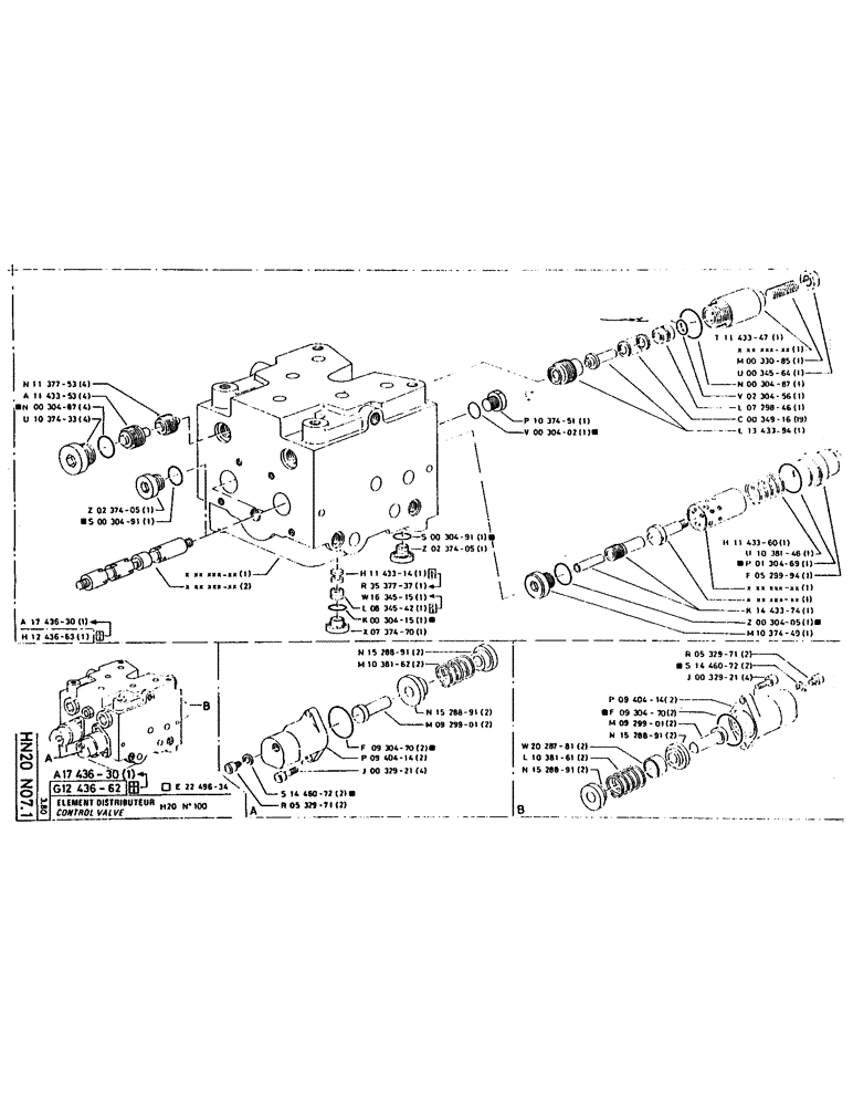 Схема запчастей Case 160CL - (222) - CONTROL VALVE (07) - HYDRAULIC SYSTEM