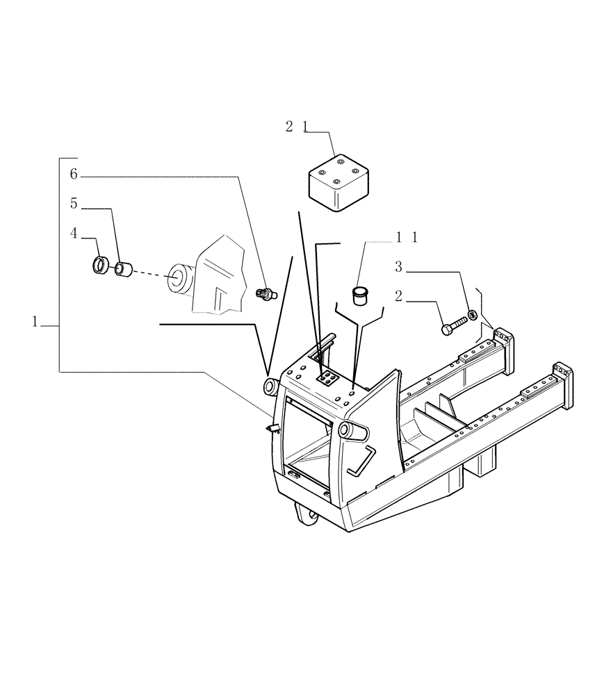 Схема запчастей Case 1850K - (3.461[01]) - MAIN FRAME (07) - HYDRAULIC SYSTEM/FRAME