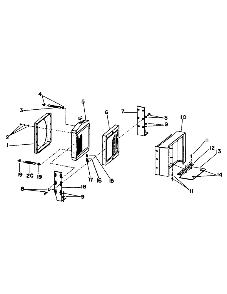 Схема запчастей Case 50 - (C05) - RADIATOR, OIL COOLER AND MOUNTING PARTS (10) - ENGINE