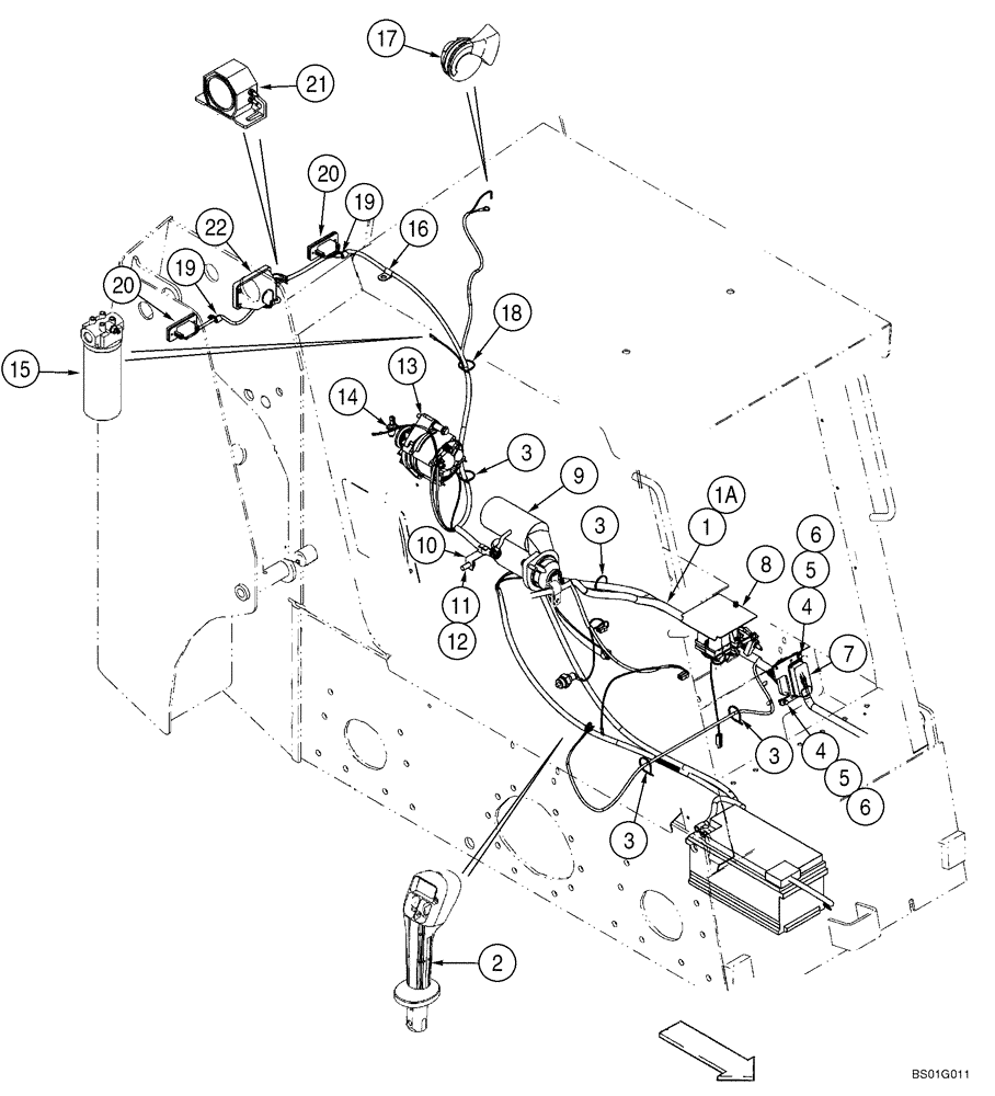 Схема запчастей Case 70XT - (04-07) - HARNESS - CHASSIS, MAIN (04) - ELECTRICAL SYSTEMS