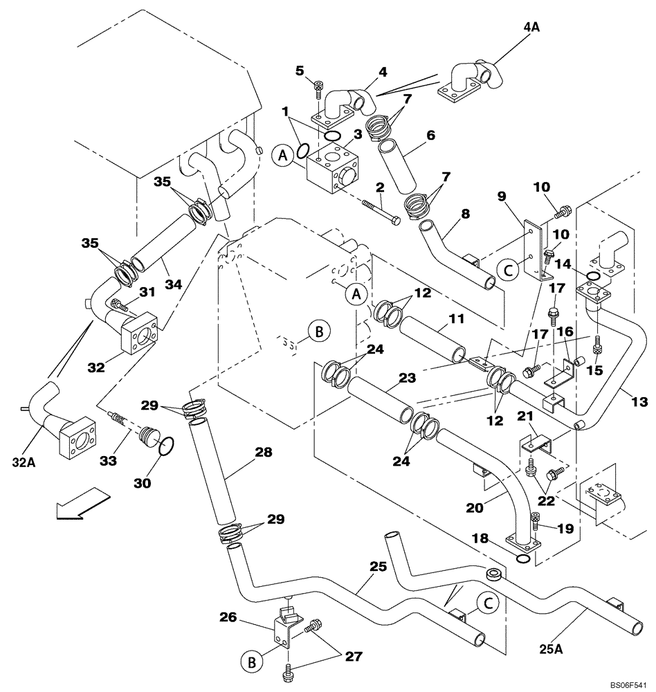 Схема запчастей Case CX460 - (08-05) - HYDRAULICS - RESERVOIR RETURN (08) - HYDRAULICS