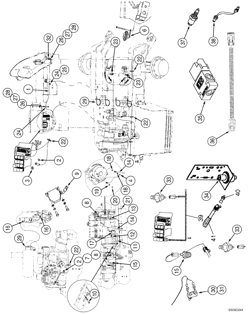 Схема запчастей Case 586G - (04-07) - HARNESS - CHASSIS (04) - ELECTRICAL SYSTEMS