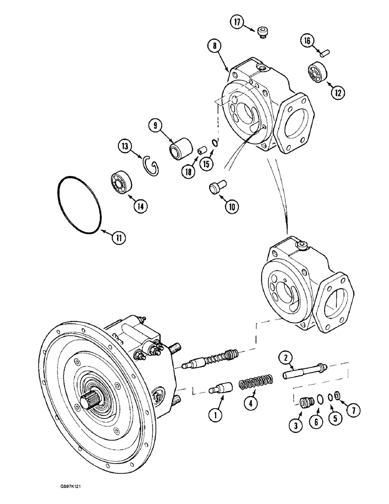 Схема запчастей Case 888 - (8B-30) - HYDRAULIC CONTROL AND PORT PLATE ASSEMBLY (08) - HYDRAULICS