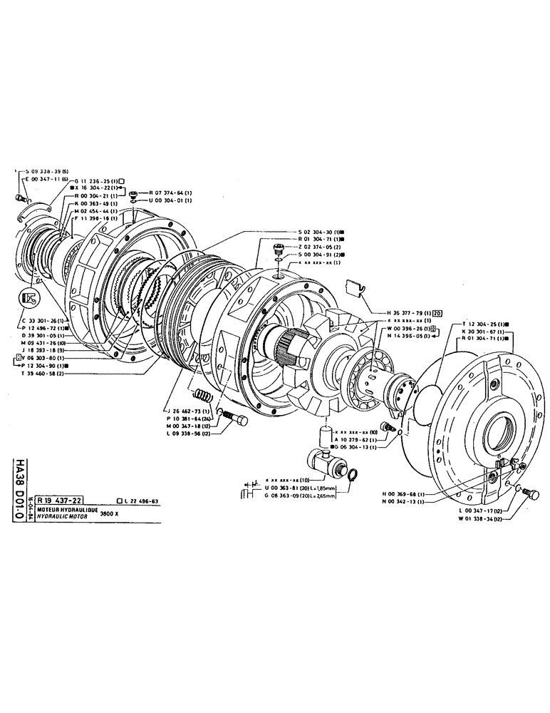 Схема запчастей Case 220 - (147) - HYDRAULIC MOTOR (07) - HYDRAULIC SYSTEM