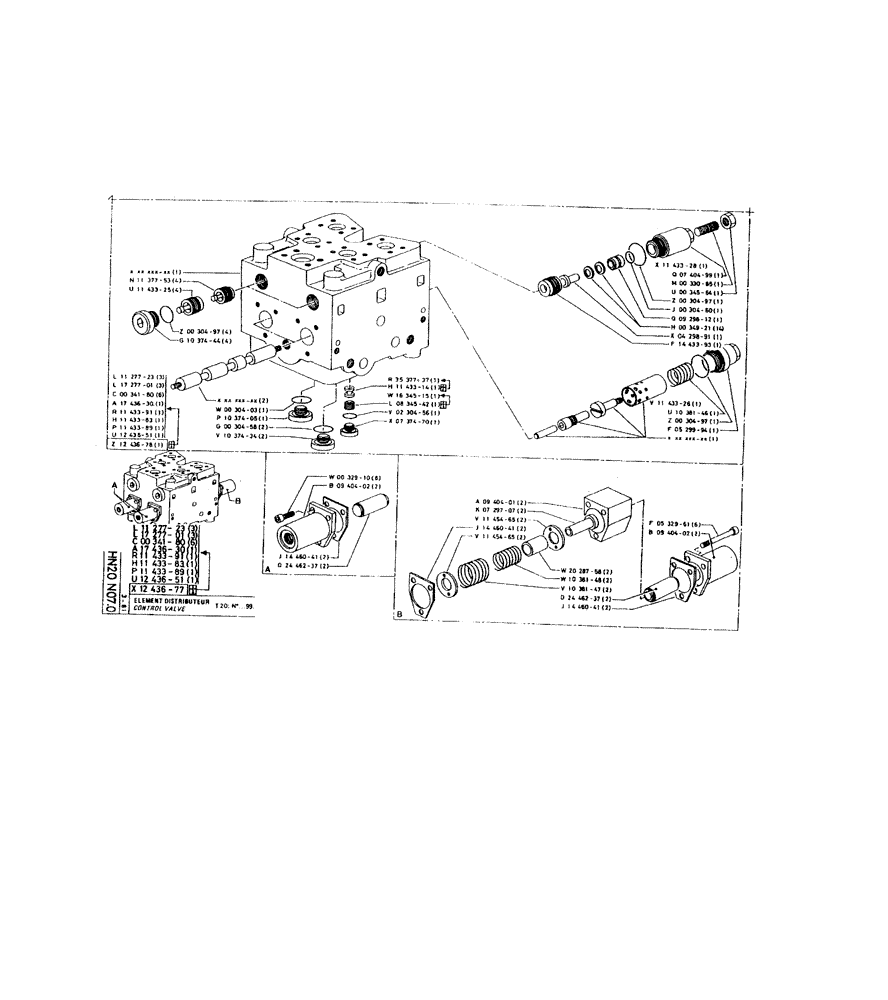 Схема запчастей Case 220 - (208) - CONTROL VALVE (07) - HYDRAULIC SYSTEM