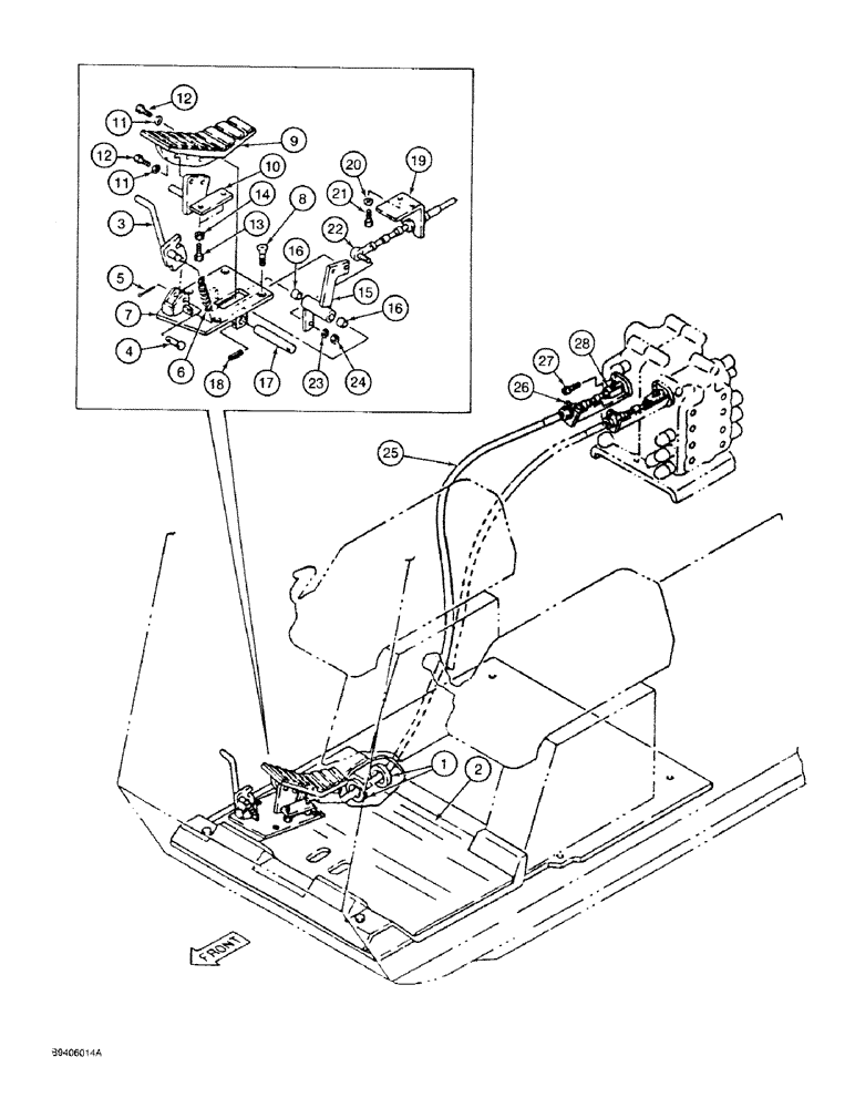 Схема запчастей Case 9030 - (6-20) - AUXILIARY HYDRAULIC CONTROLS (06) - POWER TRAIN