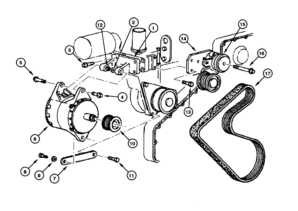 Схема запчастей Case 865 - (04.03[00]) - ALTERNADOR 70A - ASSEMBLY (04) - ELECTRICAL SYSTEMS