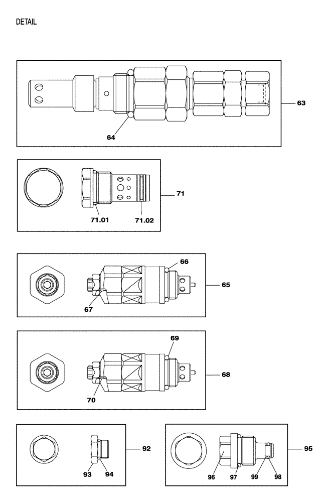 Схема запчастей Case CX350C - (08-200-06[01]) - VALVE ASSY - CONTROL (08) - HYDRAULICS