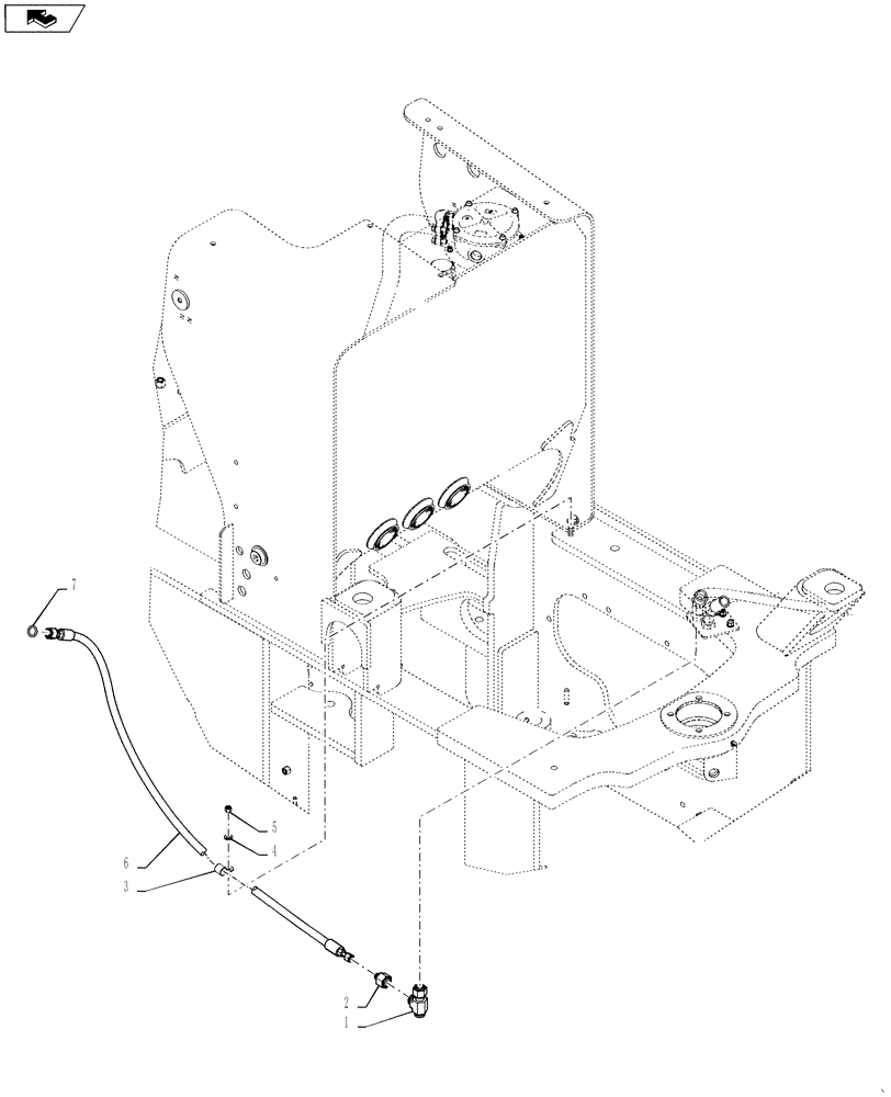 Схема запчастей Case 1121F - (25.100.03[04]) - BYPASS AXLE COOLER (25) - FRONT AXLE SYSTEM