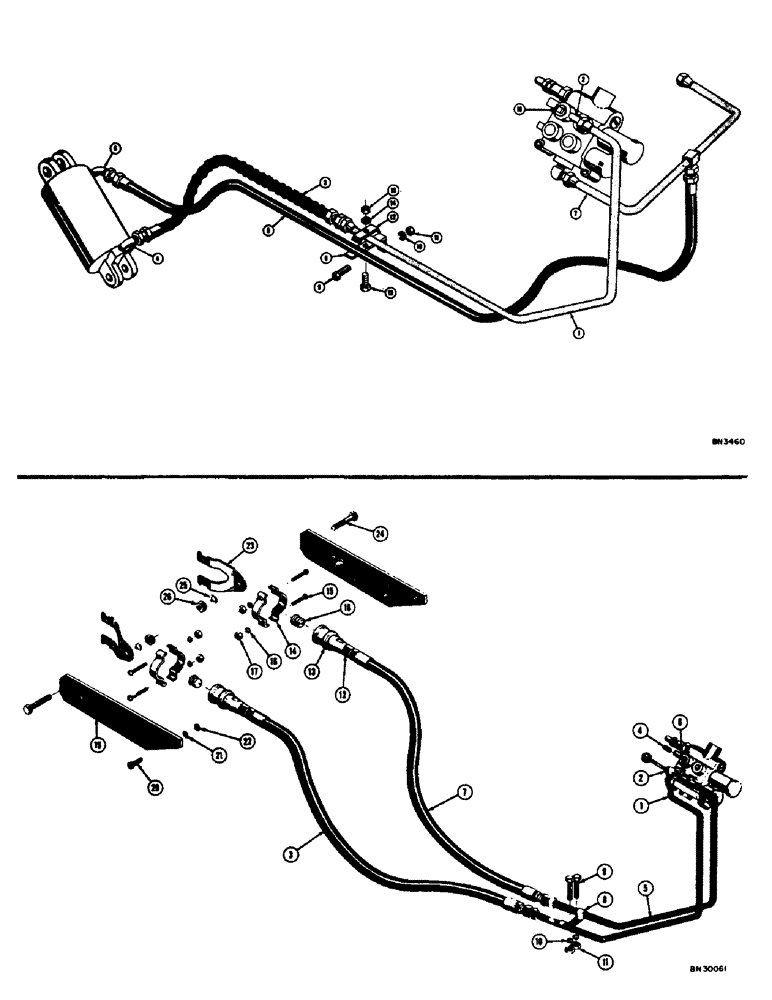 Схема запчастей Case 310C - (148) - EAGLE HITCH HYDRAULICS, (WITH DRAWBAR TRACTOR OR PULL BEHIND HYDRAULICS) (07) - HYDRAULIC SYSTEM