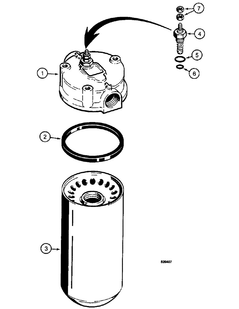 Схема запчастей Case W14 - (498) - L114122 HYDRAULIC OIL FILTER (08) - HYDRAULICS