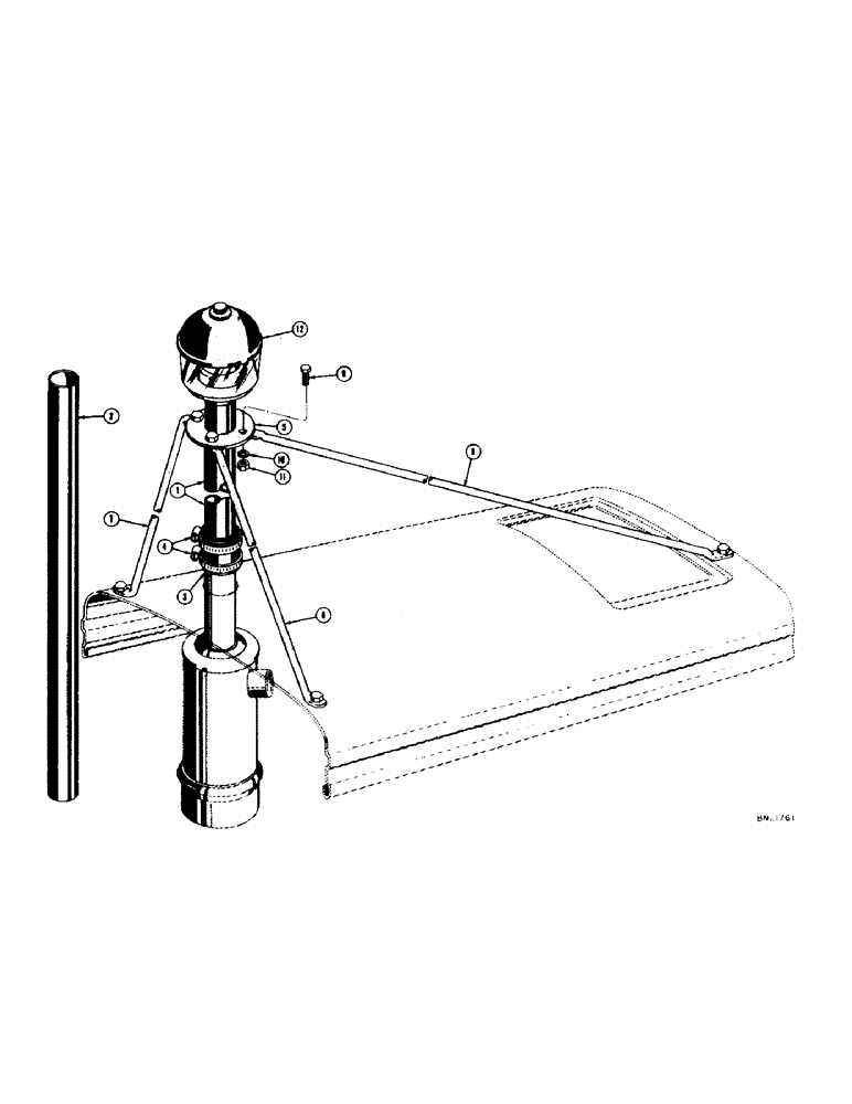 Схема запчастей Case 320 - (040[1]) - AIR CLEANER STACK EXTENSIONS (OPTIONAL) (01) - ENGINE